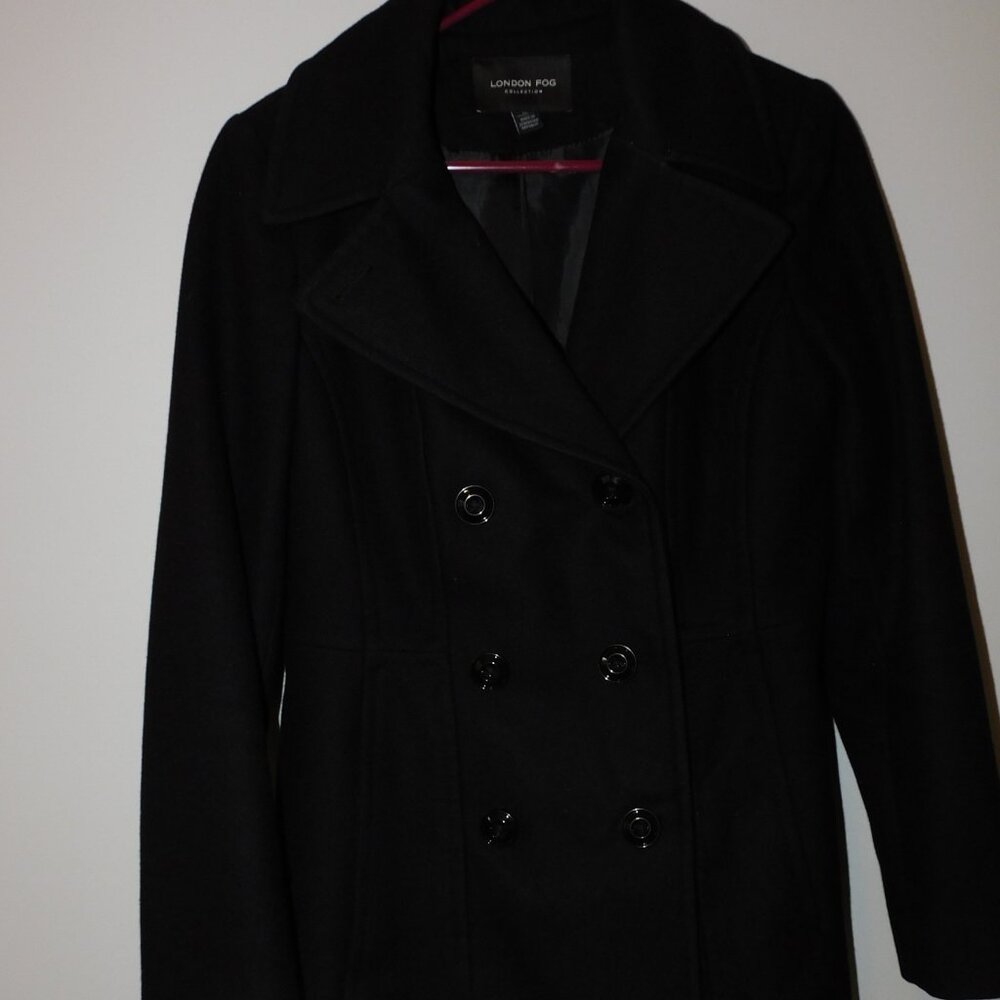 Women's LONDON FOG black peacoat - Medium - NYC style